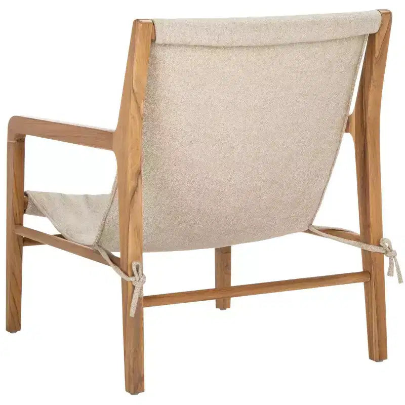 Fauteuil d'appoint en lin avec dossier suspendu