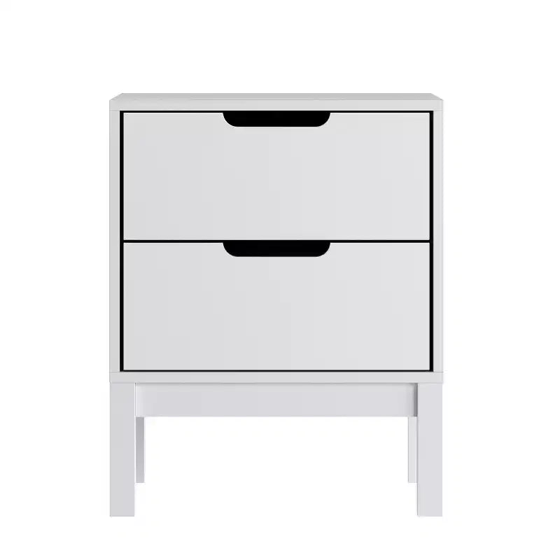Table de chevet en bois avec 2 tiroirs de rangement, table d'appoint pour chambre d'enfant