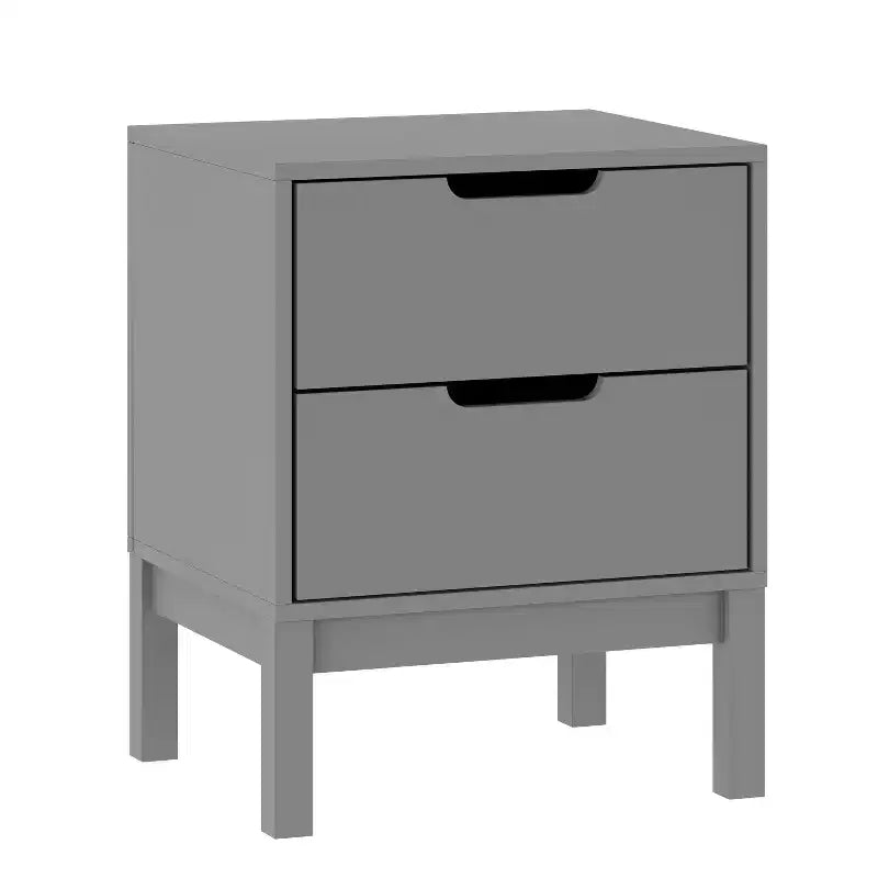 Table de chevet en bois avec 2 tiroirs de rangement, table d'appoint pour chambre d'enfant