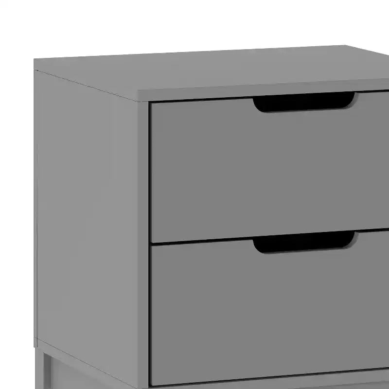 Table de chevet en bois avec 2 tiroirs de rangement, table d'appoint pour chambre d'enfant