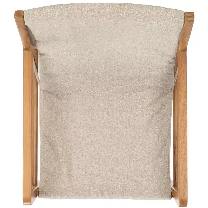 Fauteuil d'appoint en lin avec dossier suspendu