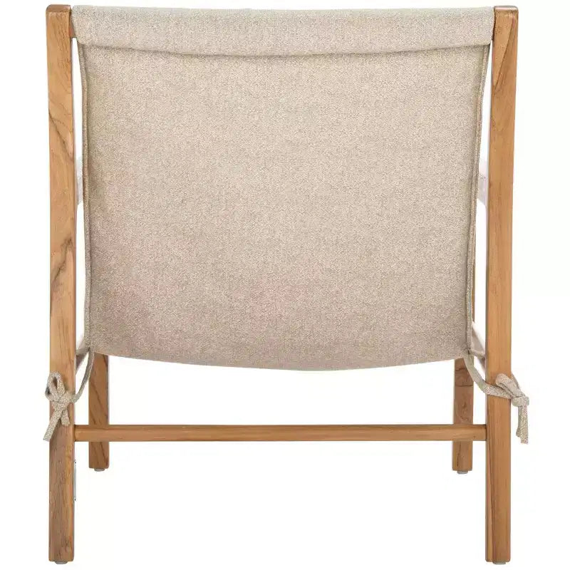 Fauteuil d'appoint en lin avec dossier suspendu