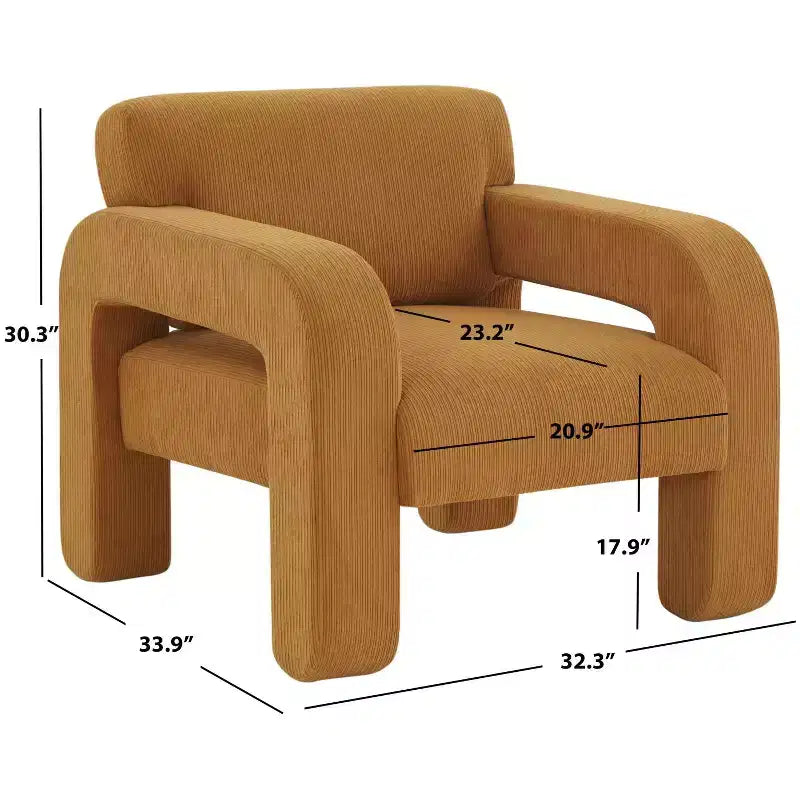 Fauteuil d'appoint en velours côtelé