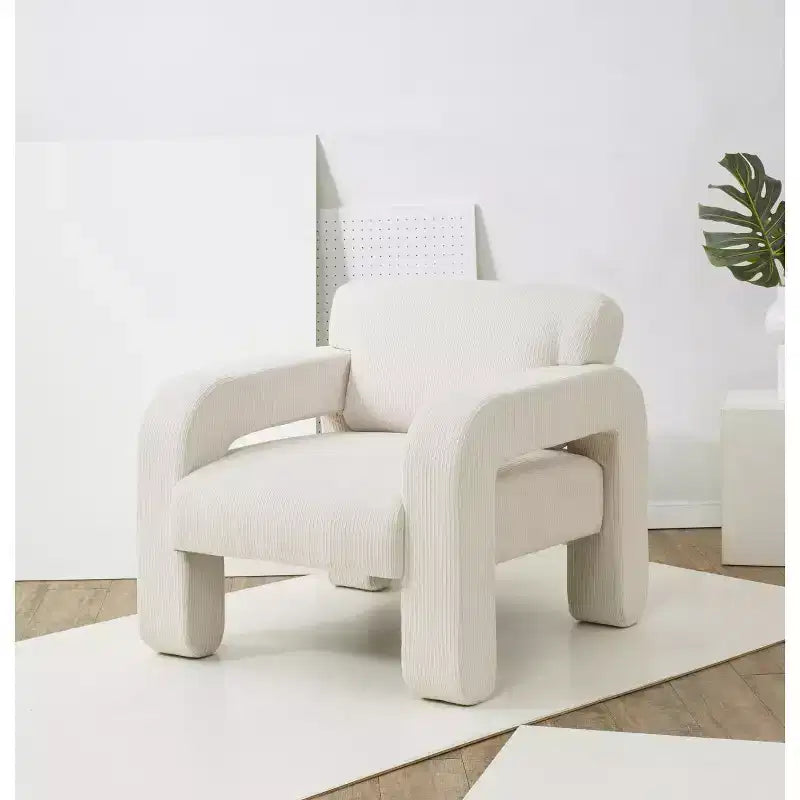 Fauteuil d'appoint en velours côtelé