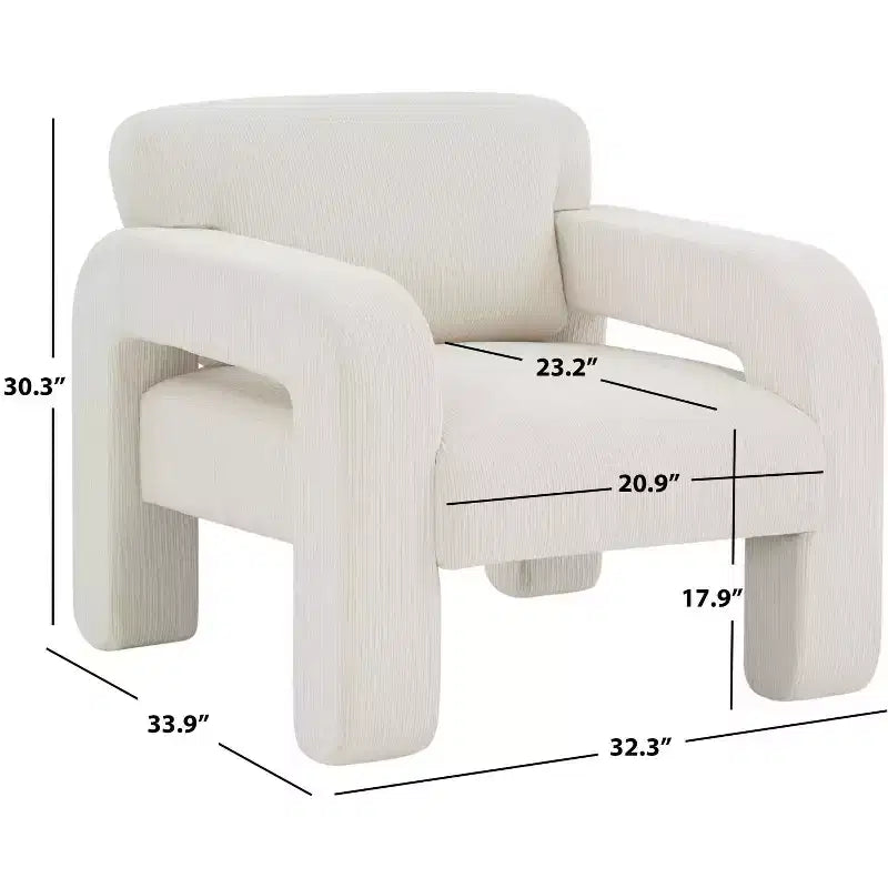 Fauteuil d'appoint en velours côtelé