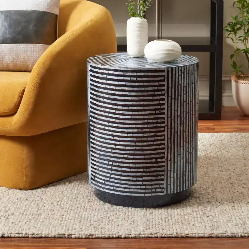 Tabouret rond rembourré