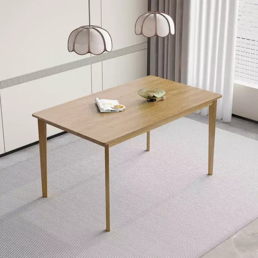 MAYEERTY Original Wood Color Rectangular Dining Table, Scandinavian Simple Multi-Function Table for Home Office
