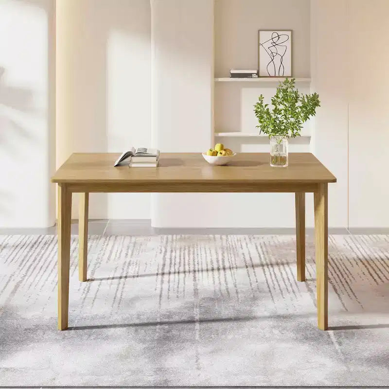 Table à manger rectangulaire scandinave, bois naturel, multifonction pour la maison et le bureau