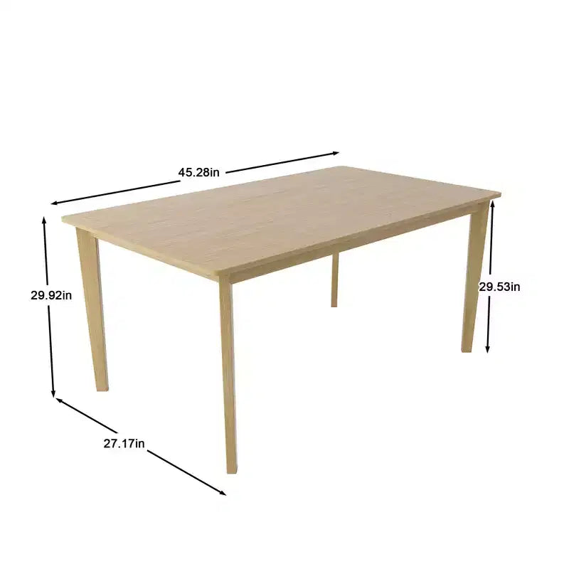 Table à manger rectangulaire scandinave, bois naturel, multifonction pour la maison et le bureau
