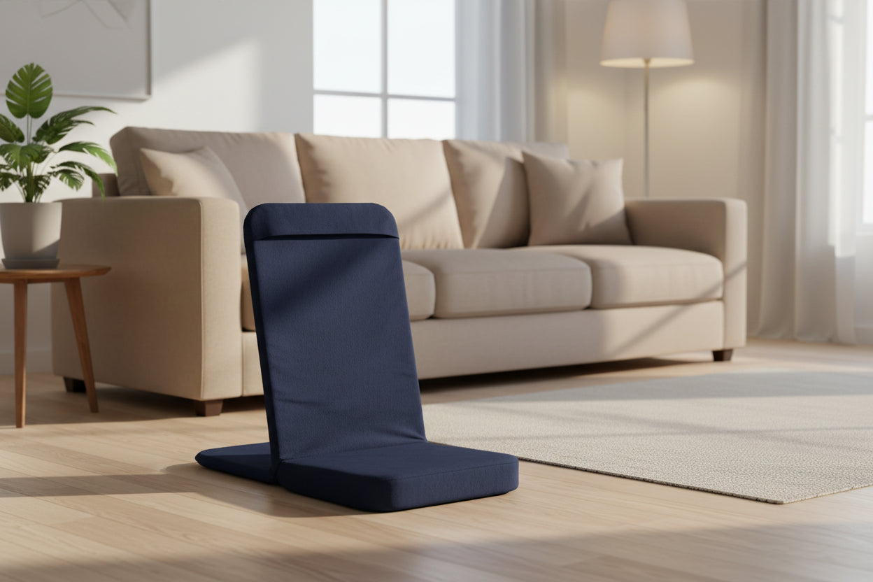 Chaise souple portable avec support et coussin