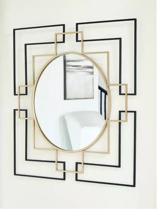 Signature Design by Ashley Oceanal Contemporary Wall Accent Mirror with Square Frame