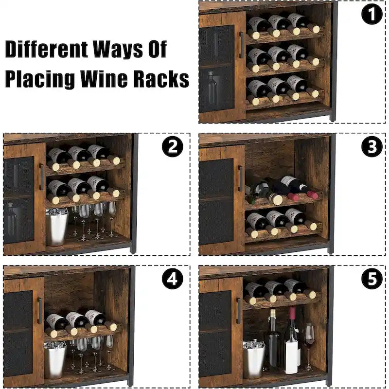Meuble bar à vin avec éclairage