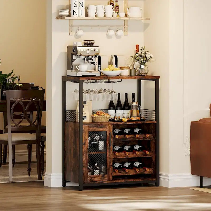 Meuble bar à vin avec éclairage