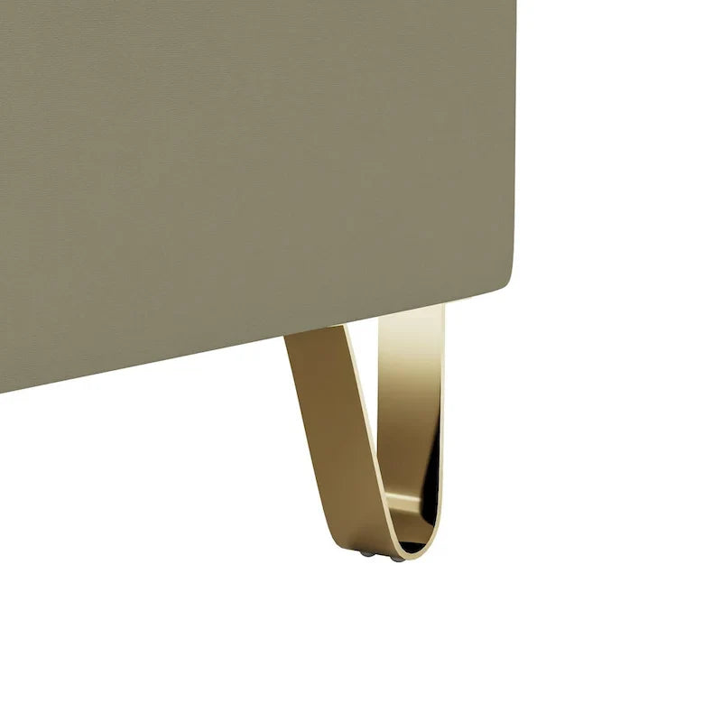 Fauteuil d'appoint en velours avec coussins amovibles et pieds en métal