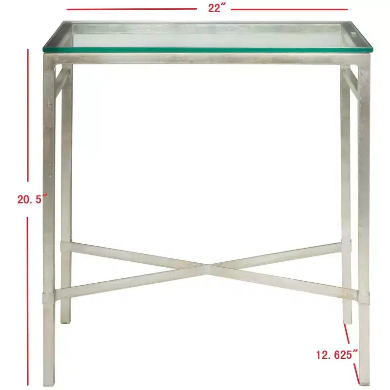 Table d'appoint en verre doré antique