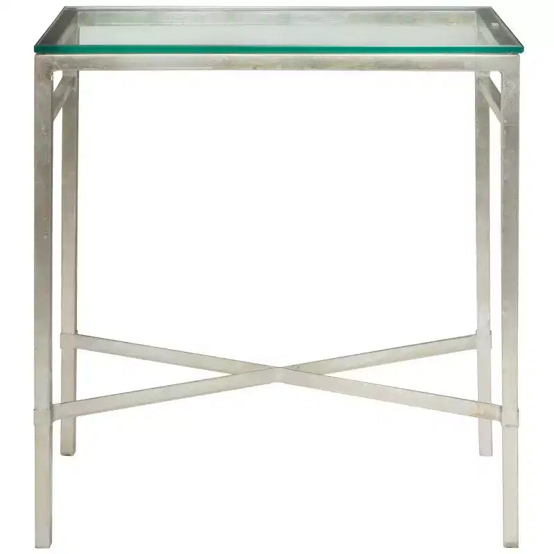 Table d'appoint en verre doré antique