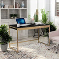 Bureau d'ordinateur moderne en acier de 48 pouces avec ports de chargement par