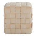 Pouf carré tressé Silver Orchid 16"
