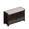 Banc de rangement avec panier amovible et 2 tiroirs