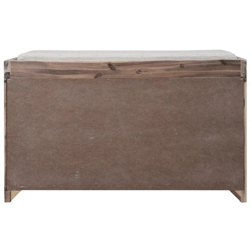 Banc de rangement avec panier amovible et 2 tiroirs