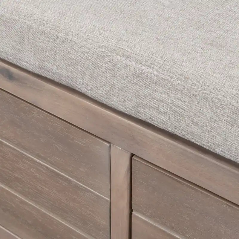 Banc de rangement avec panier amovible et 2 tiroirs
