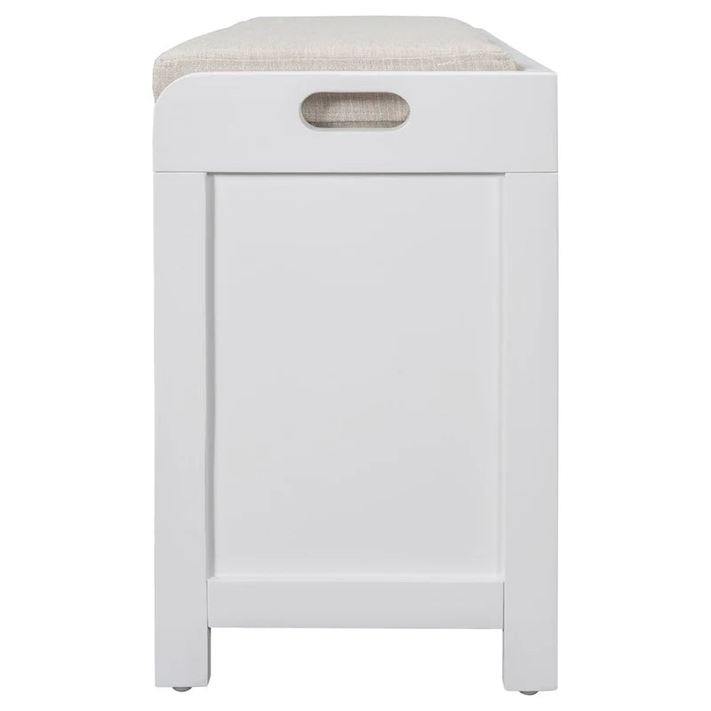 Banc de rangement avec panier amovible et 2 tiroirs