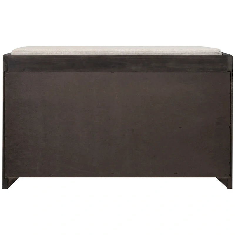 Banc de rangement avec panier amovible et 2 tiroirs
