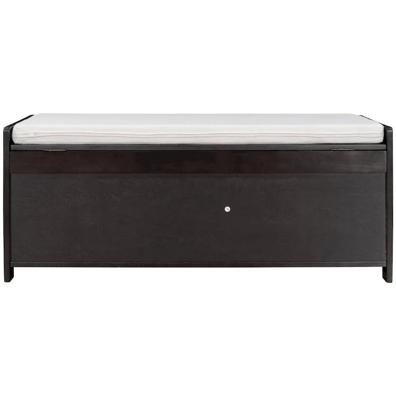 Banc de rangement avec 3 portes persiennes