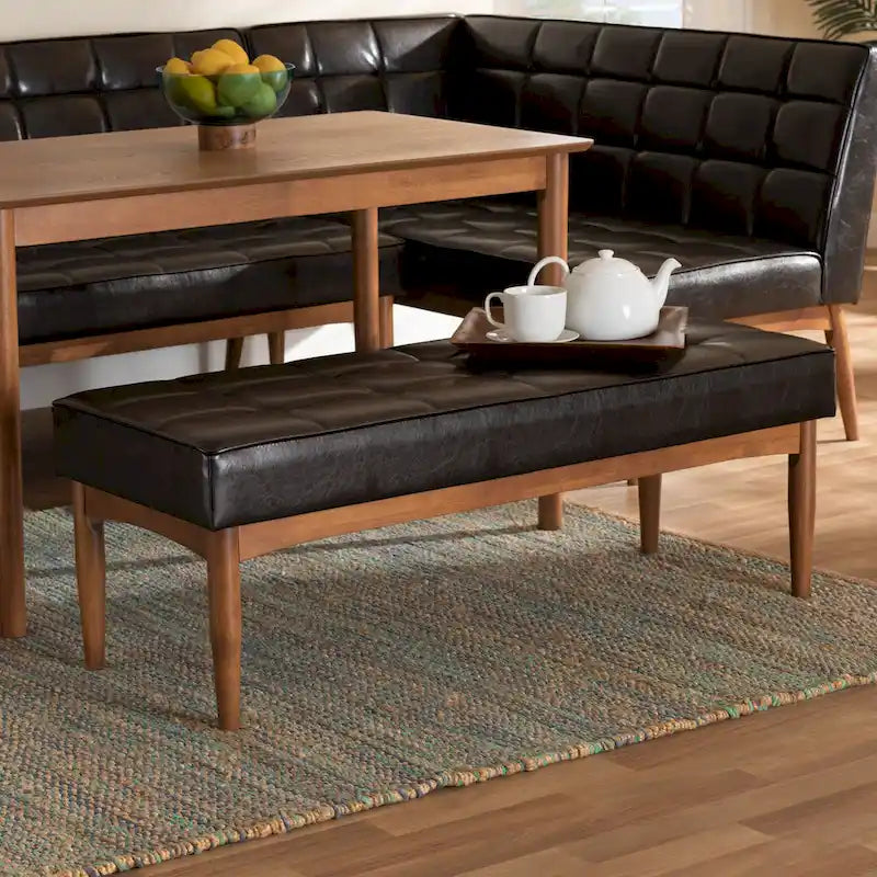 Sanford Mid-Century Modern Dining Bench