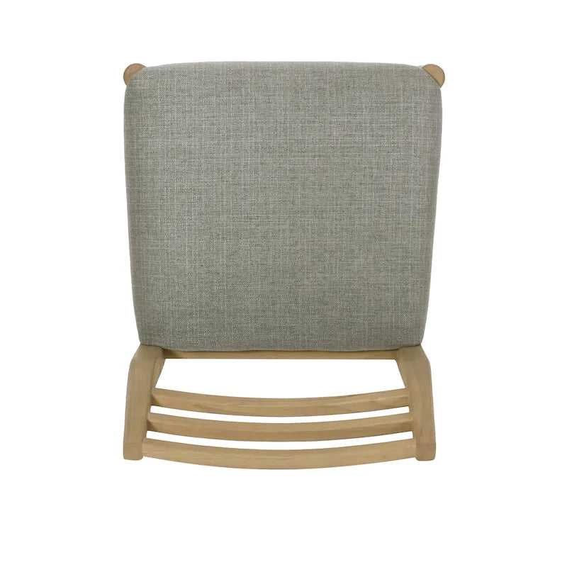 Chaises de salle à manger rembourrées en tissu et bois d'hévéa (lot de 2) par