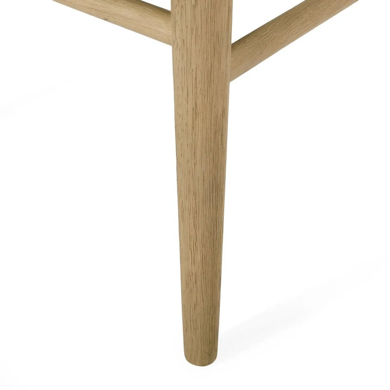 Chaises de salle à manger rembourrées en tissu et bois d'hévéa (lot de 2) par
