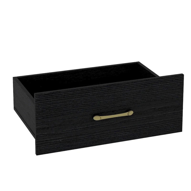 Commode polyvalente à 9 tiroirs - Noir et or élégant, meuble de rangement de qualité supérieure