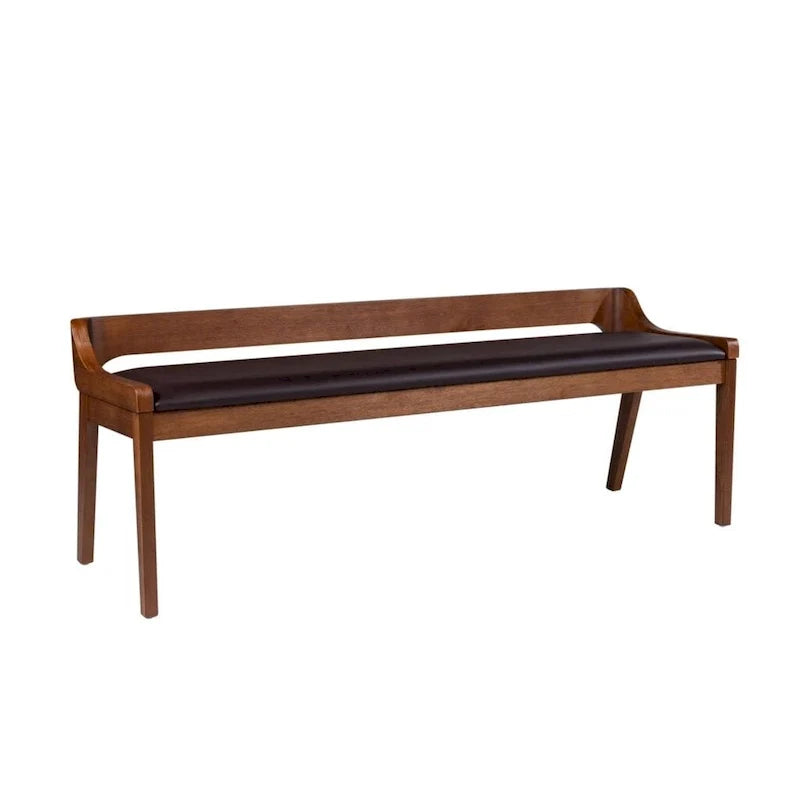 Banc de salle à manger en bois style milieu du siècle