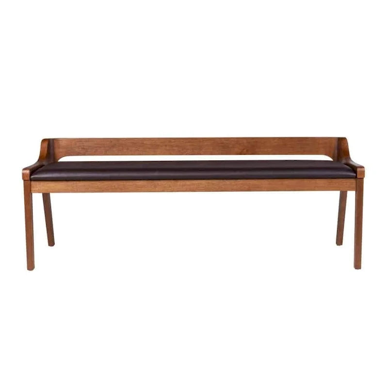 Banc de salle à manger en bois style milieu du siècle