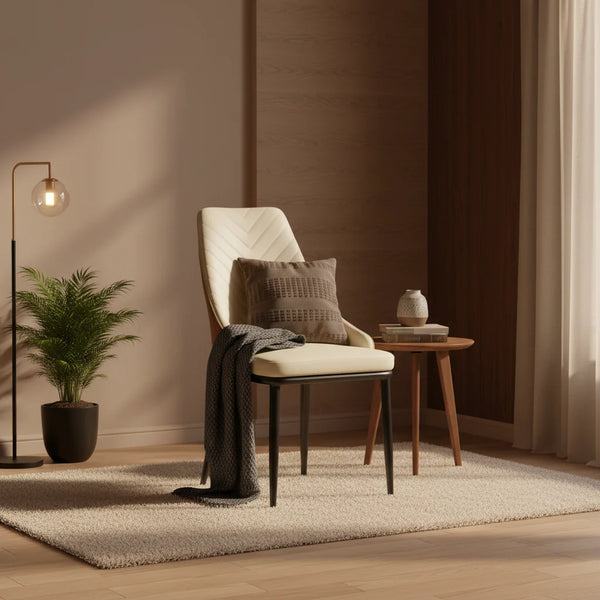 Chaises de salle à manger en similicuir, lot de 4 - 18.1L x 21.3P x 36.6H