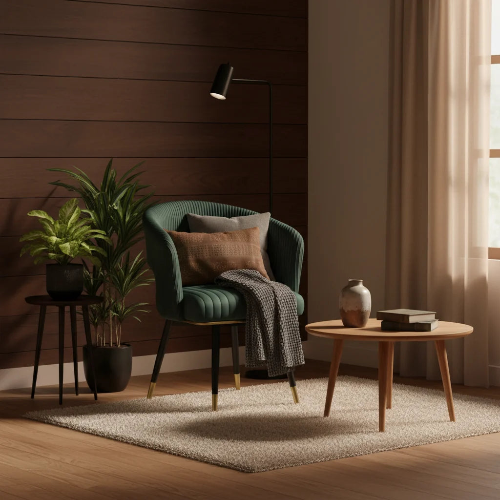 Chaise de salle à manger pivotante en velours avec pieds en métal, lot de 2