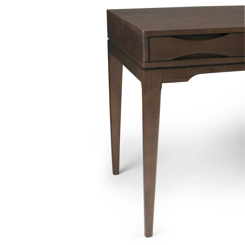 Bureau de travail style Mid-Century Modern en BOIS MASSIF de 60 pouces de largeur
