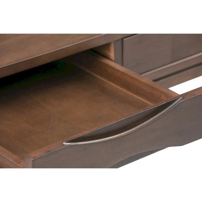 Bureau de travail style Mid-Century Modern en BOIS MASSIF de 60 pouces de largeur