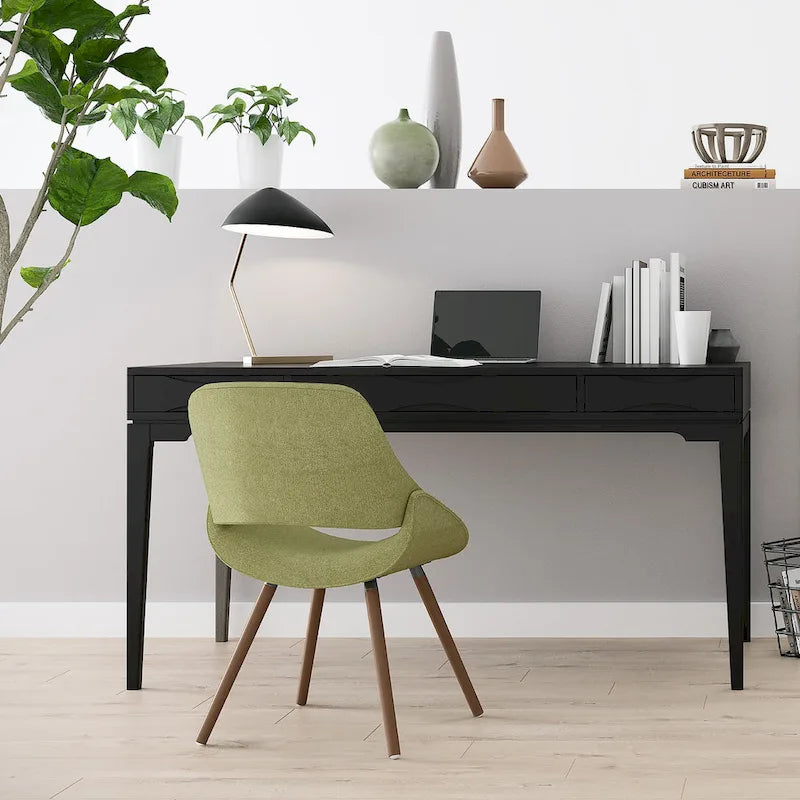 Bureau de travail style Mid-Century Modern en BOIS MASSIF de 60 pouces de largeur