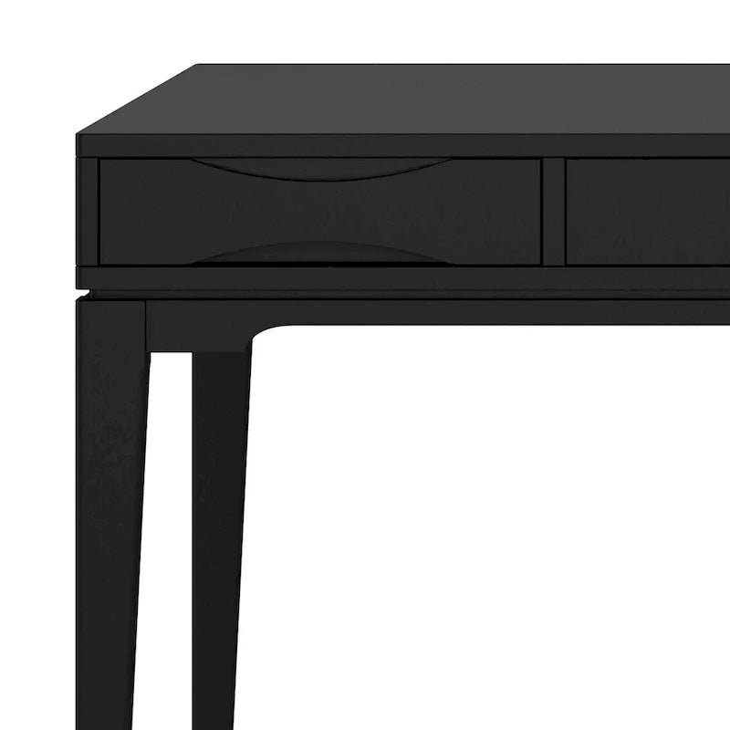 Bureau de travail style Mid-Century Modern en BOIS MASSIF de 60 pouces de largeur