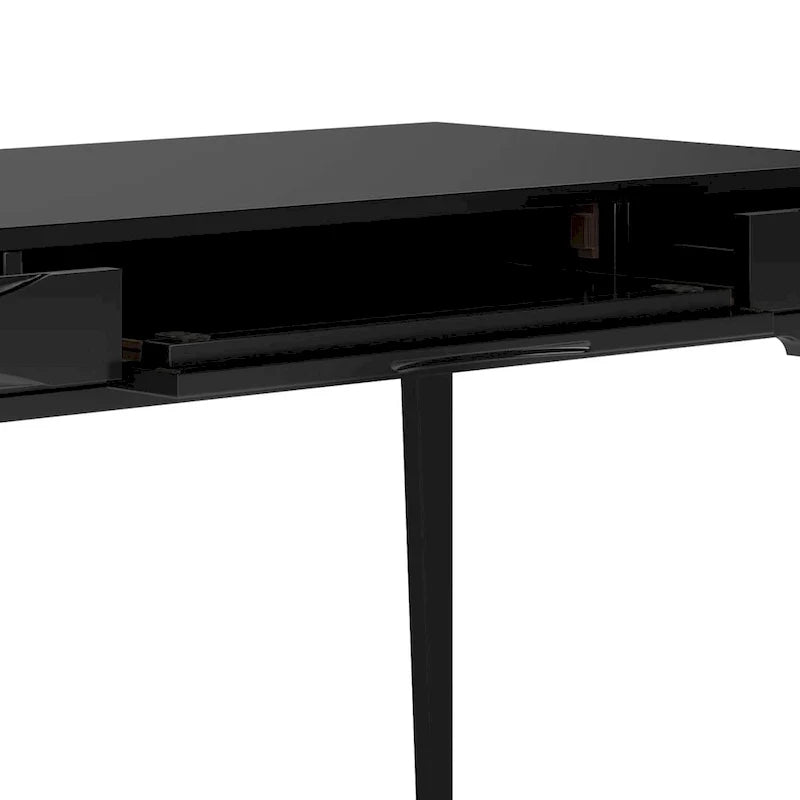 Bureau de travail style Mid-Century Modern en BOIS MASSIF de 60 pouces de largeur