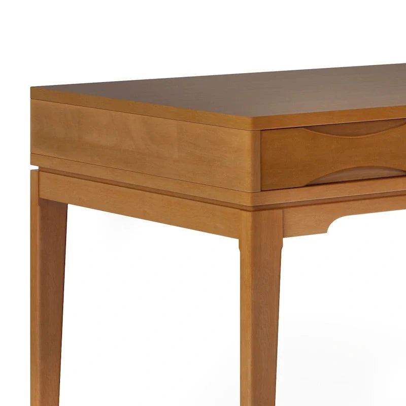 Bureau de travail style Mid-Century Modern en BOIS MASSIF de 60 pouces de largeur