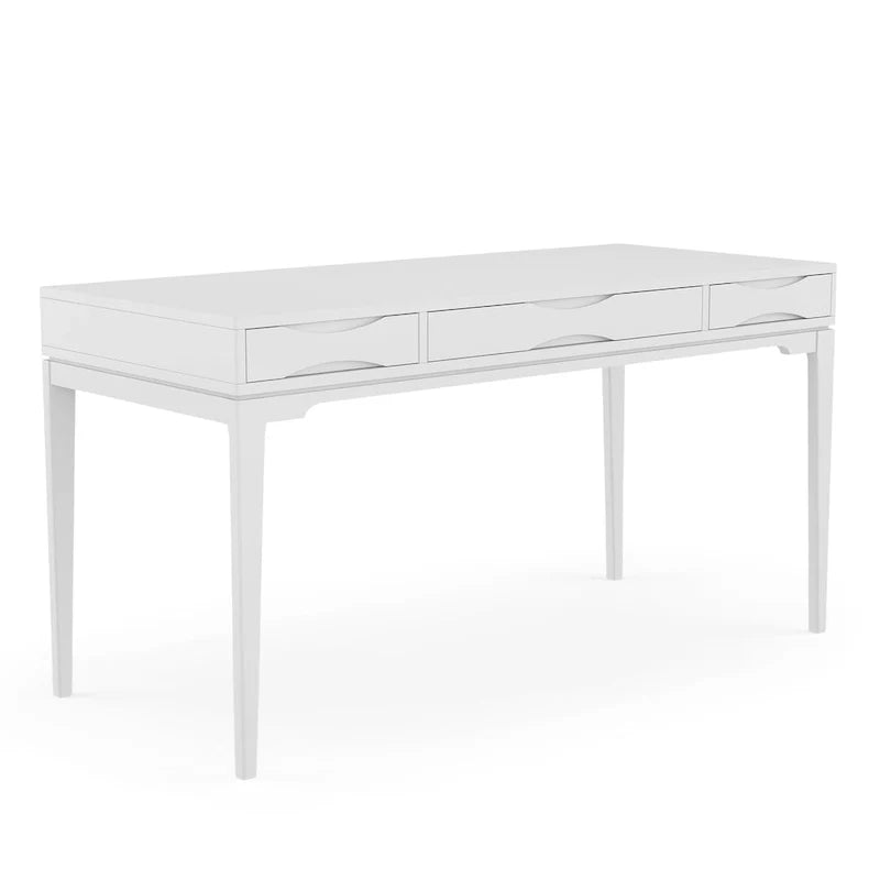 Bureau de travail style Mid-Century Modern en BOIS MASSIF de 60 pouces de largeur