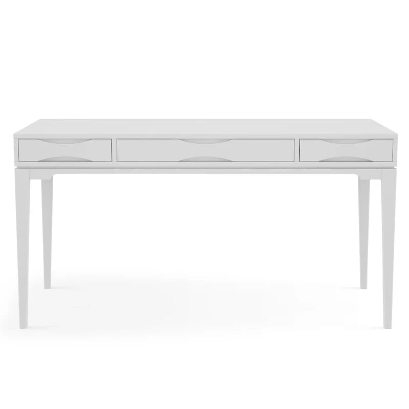Bureau de travail style Mid-Century Modern en BOIS MASSIF de 60 pouces de largeur