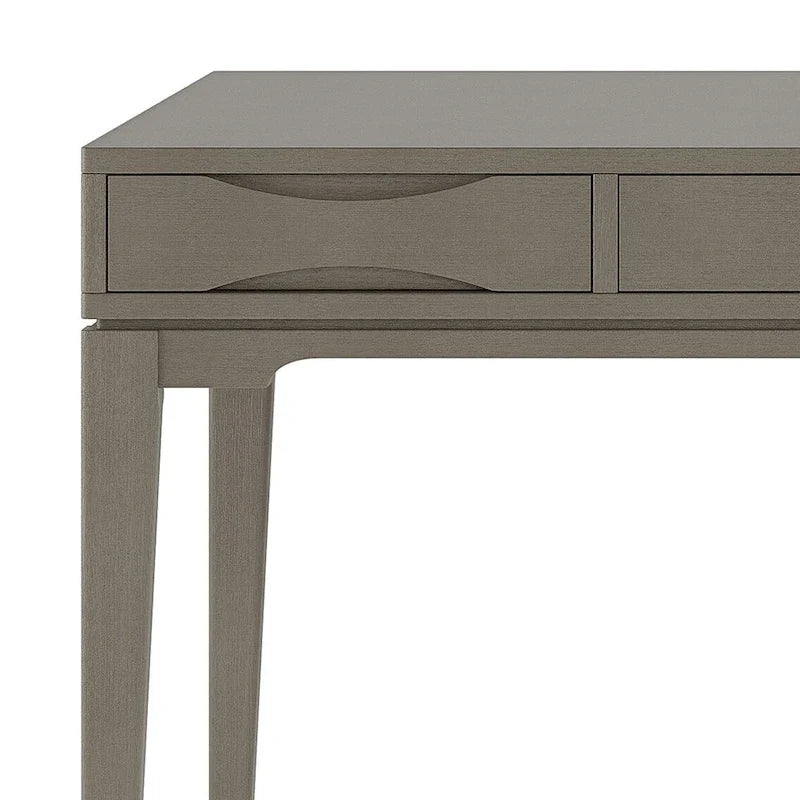 Bureau de travail style Mid-Century Modern en BOIS MASSIF de 60 pouces de largeur