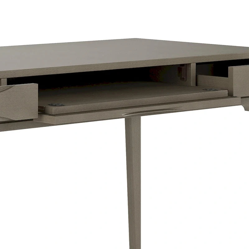 Bureau de travail style Mid-Century Modern en BOIS MASSIF de 60 pouces de largeur
