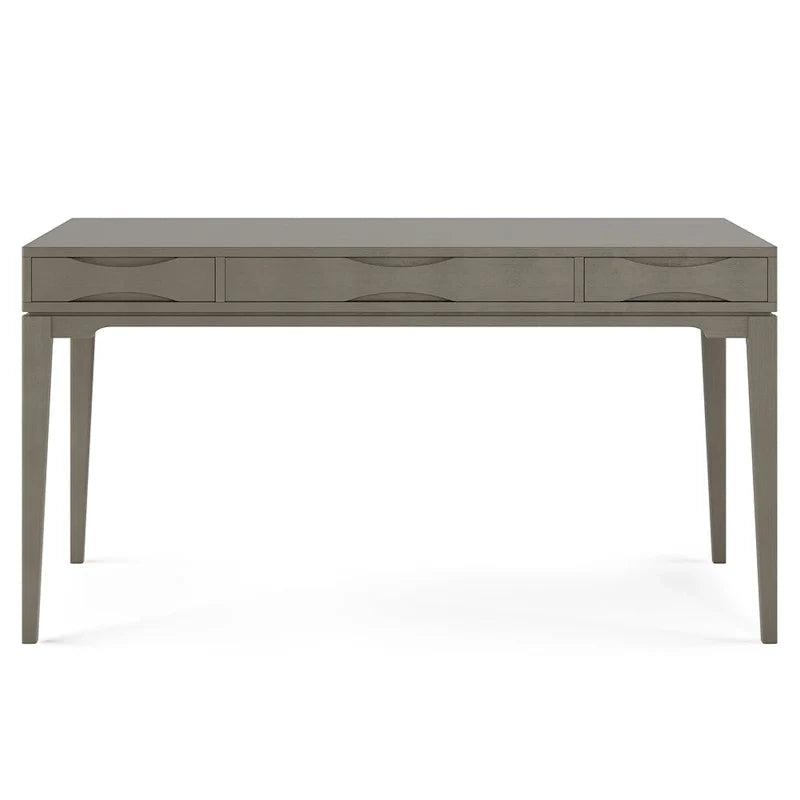 Bureau de travail style Mid-Century Modern en BOIS MASSIF de 60 pouces de largeur