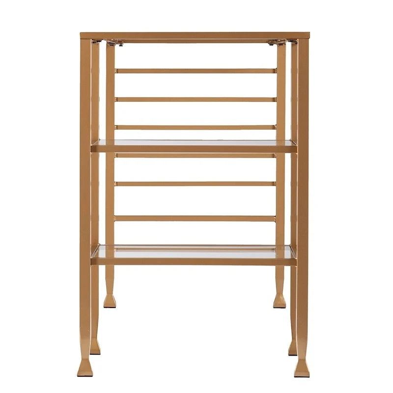 Bureau en métal doré et verre