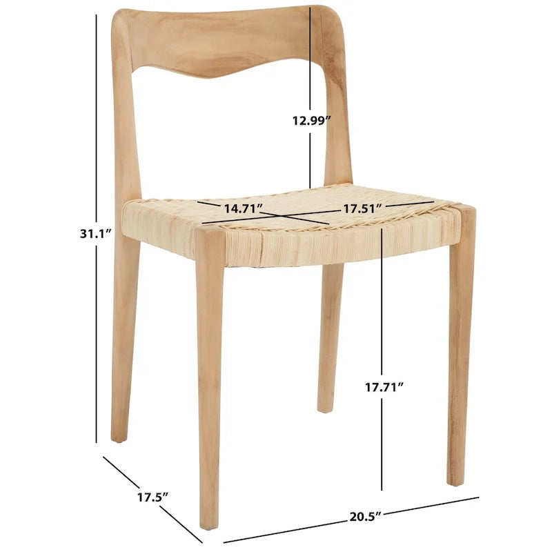 Chaise de salle à manger Wicker 31 - 21 L x 18 P x 31 H - 20 L x 18 P x 31 H
