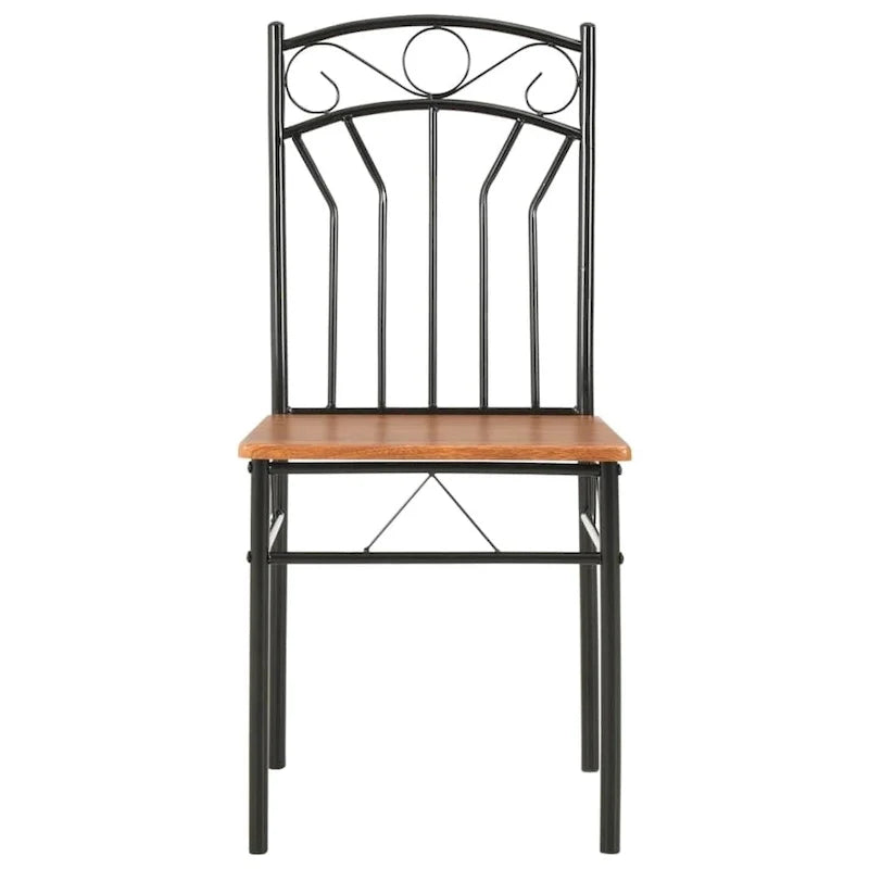 Chaises de salle à manger, lot de 2, MDF marron
